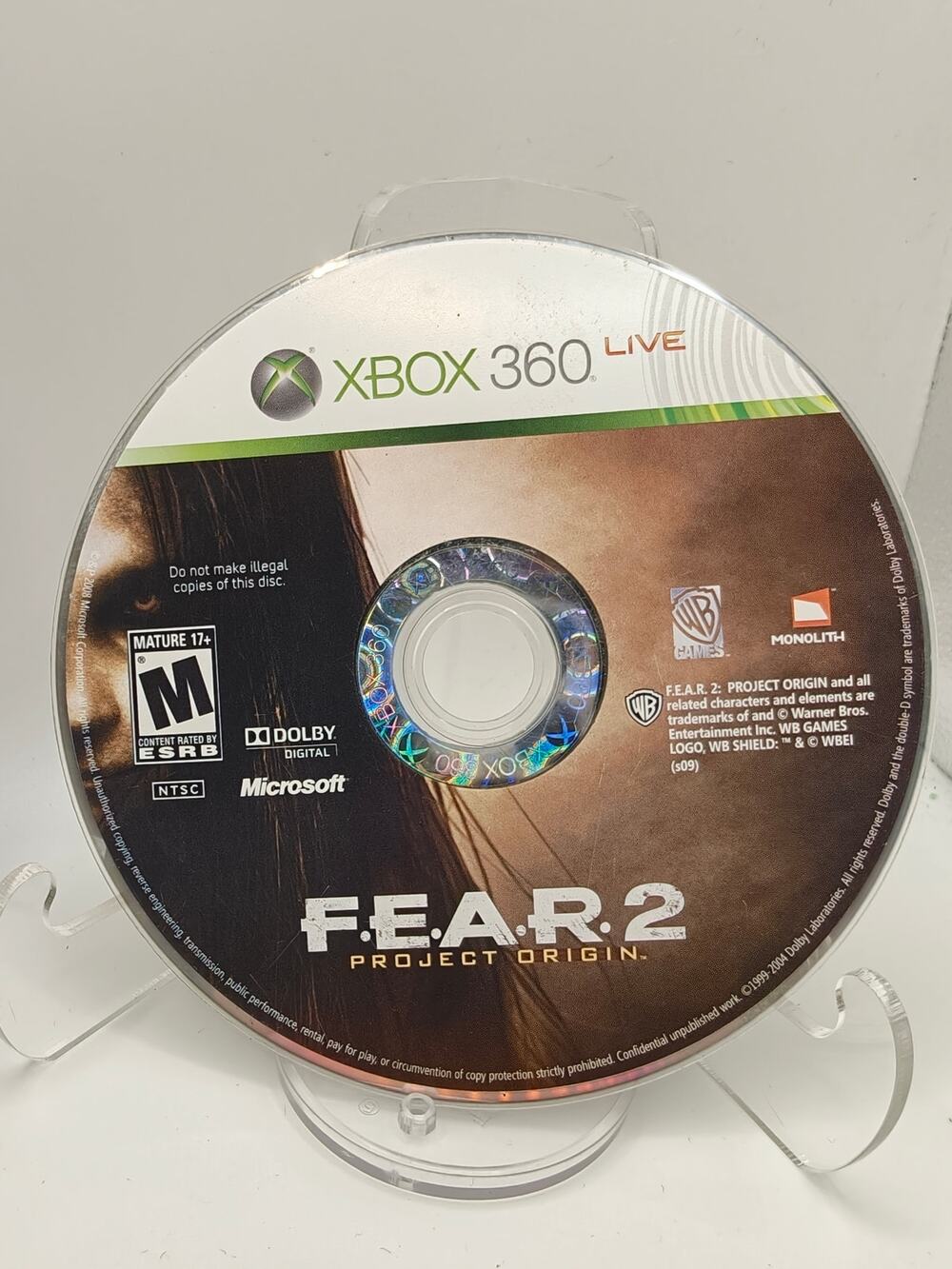 F.E.A.R. 2 Project Origin (Xbox 360) Disc Only - Tested